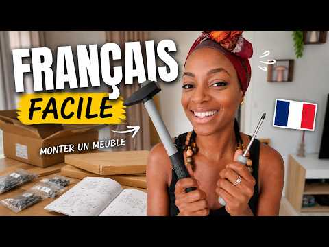 Real French at Home | Assemble Furniture with Me 🇫🇷 Easy Tools Vocabulary (Comprehensible input) — YouTube thumbnail